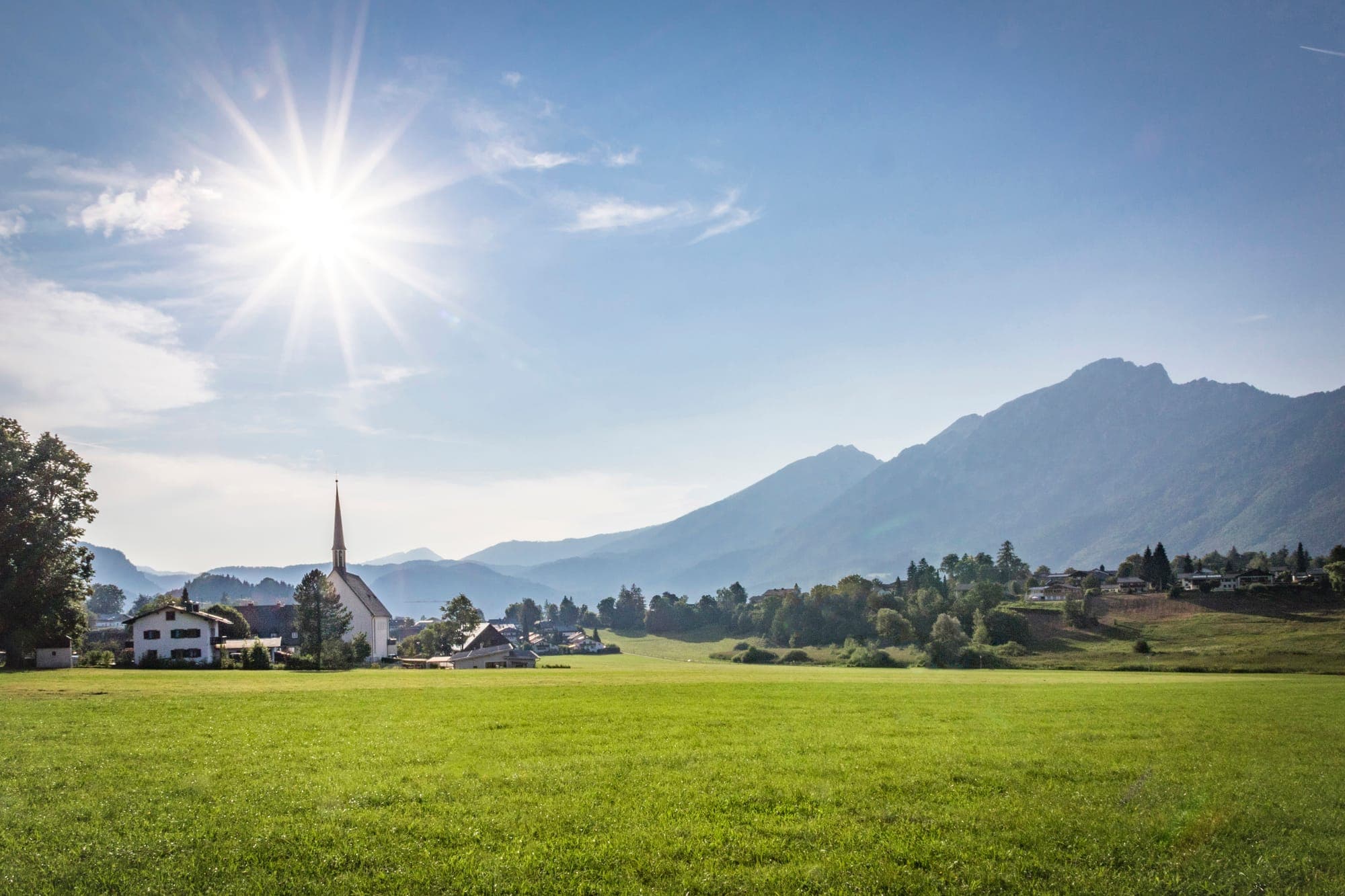 Ortsmotiv Bayerisch Gmain: charakteristische Bebauung bzw. Landschaft der Region