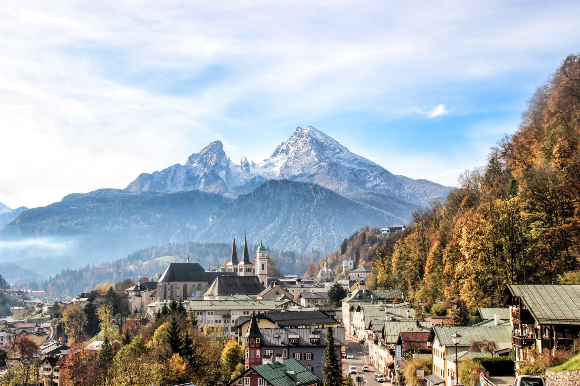 Ortsmotiv Berchtesgaden: charakteristische Bebauung bzw. Landschaft der Region