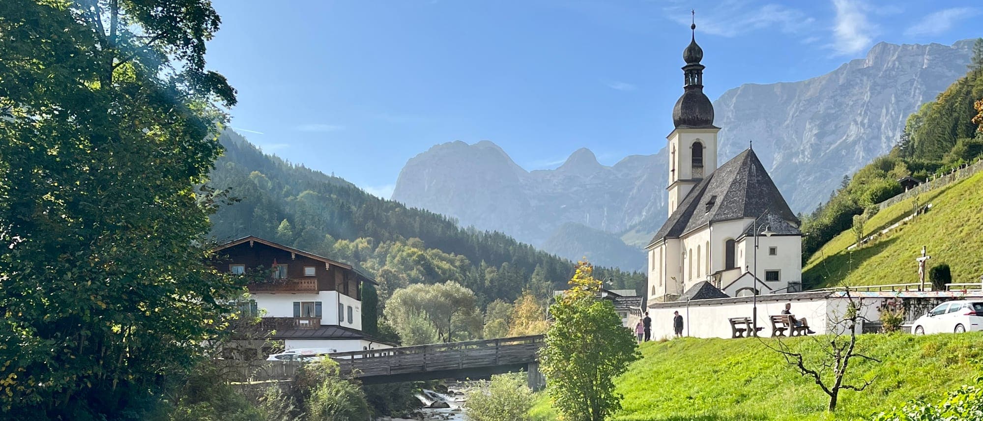 Ortsmotiv Ramsau bei Berchtesgaden: charakteristische Bebauung bzw. Landschaft der Region